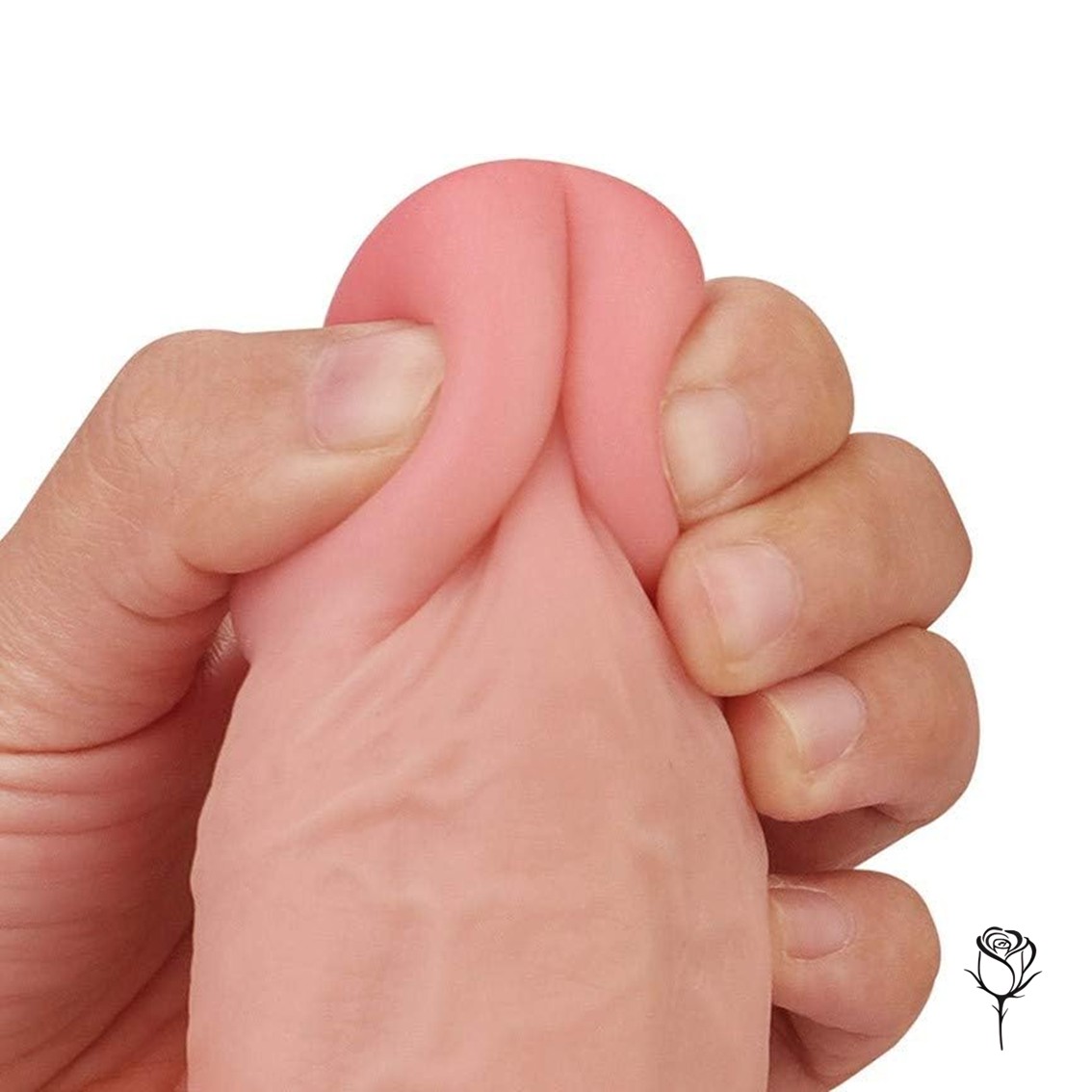 Dildo Sliding Skin Dual Layer Dong 9.5" - Imagen 4