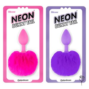 Plug Anal Cola de Conejo Neon