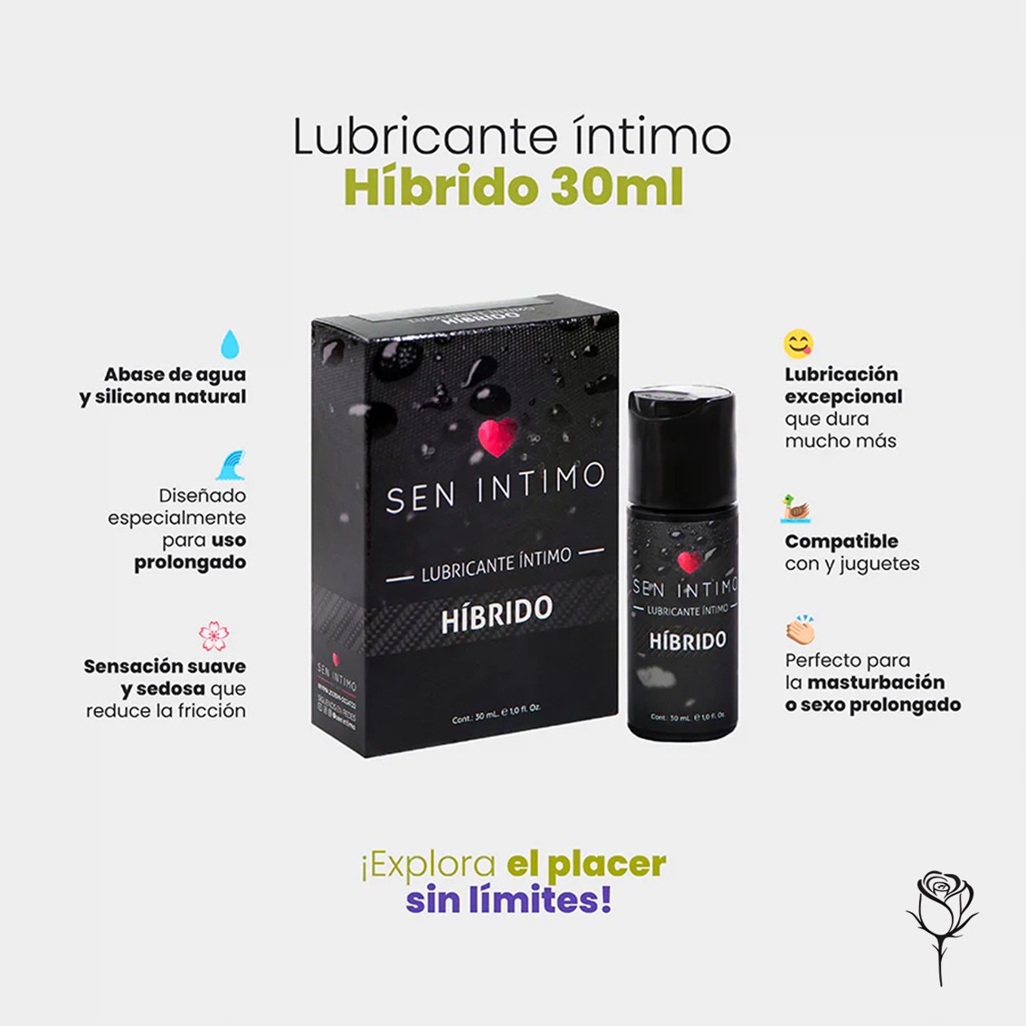 Lubricante Íntimo Híbrido x 30ml - Sen Íntimo - Imagen 2