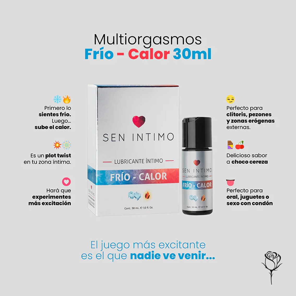 Lubricante Íntimo Multiorgasmos Frío/Calor x 30ml - Sen Íntimo - Imagen 2