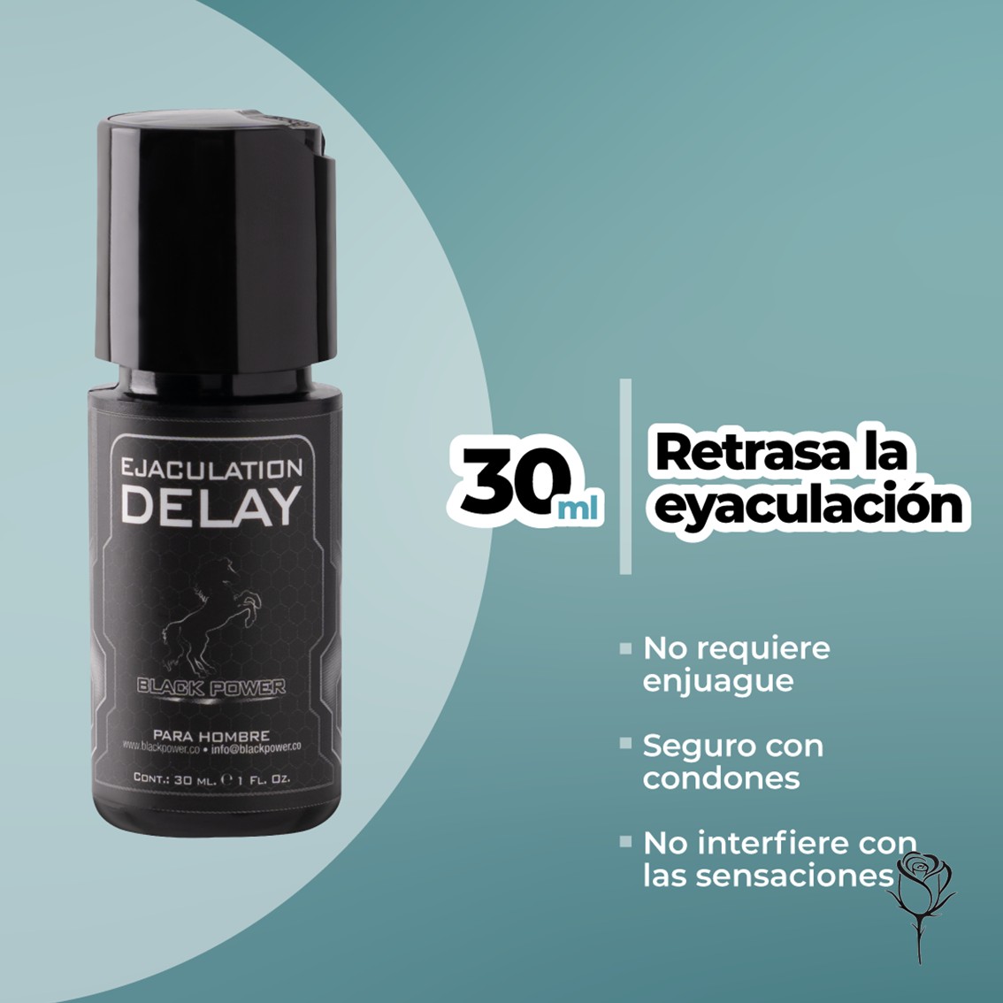 Retardante Ejaculation Delay x 30ml - Black Power - Imagen 2